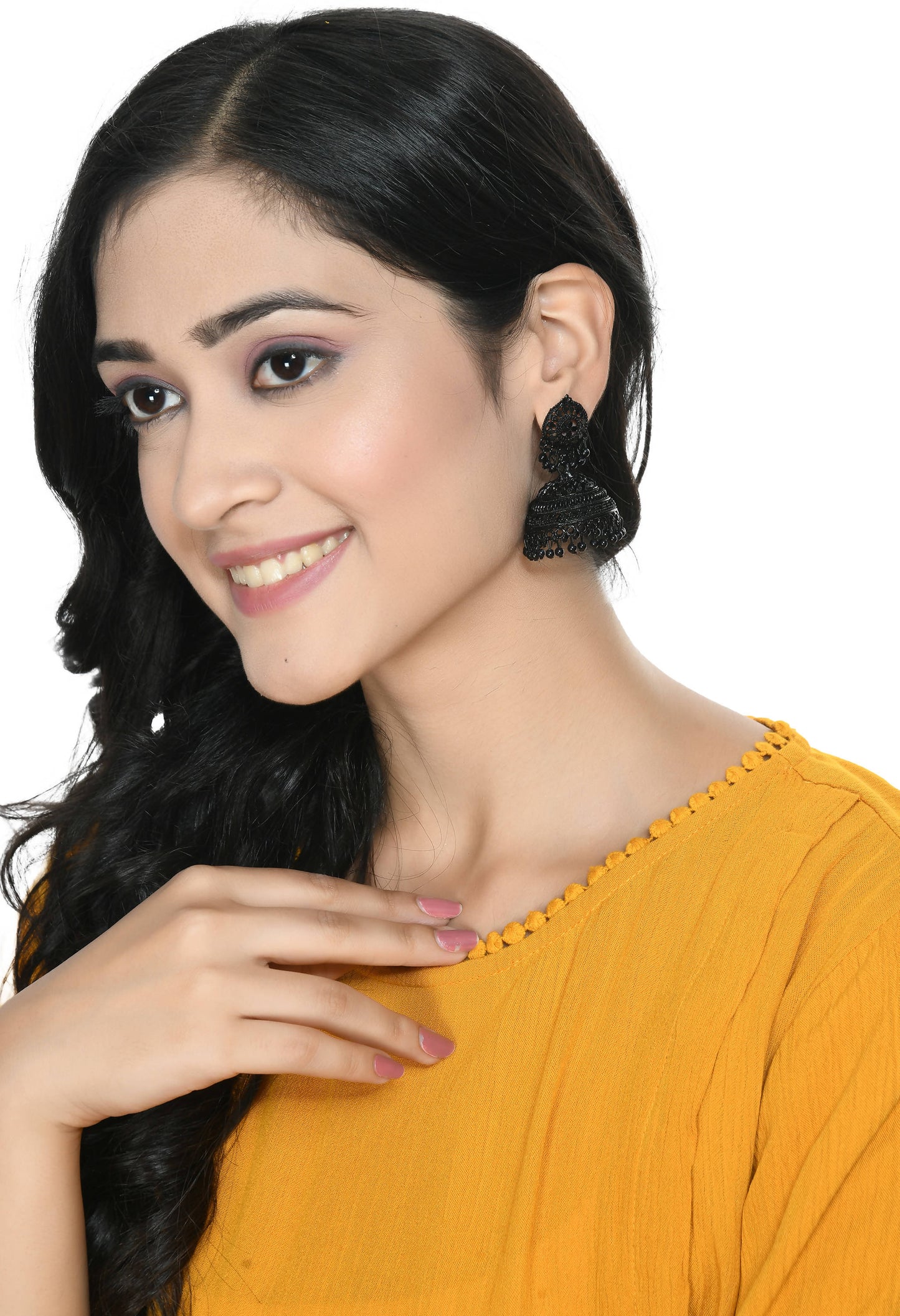 Mominos Fashion Johar Kamal Latest Design Black Color Jhumkas