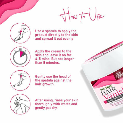 Old Tree Hair Vanish Hair Removal Gel with Aloe Vera & Tea Tree