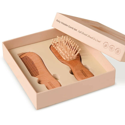 Maate Baby Wooden Comb Set | Beechwood Comb and Hair Brush