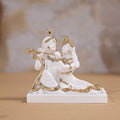 Svastika Luxurious White & Gold  Radha Krishna Murti (3 Inch)