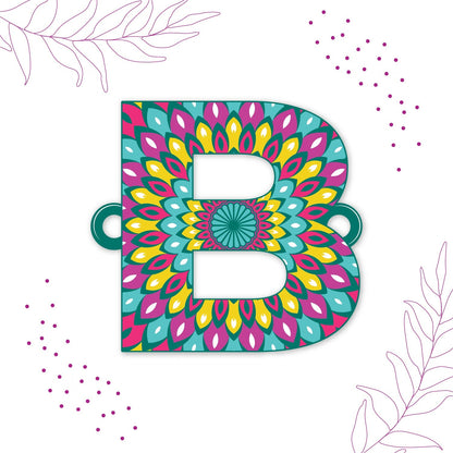 Indianvibez Alphabet B Wooden Rakhi - Kids Rakhi