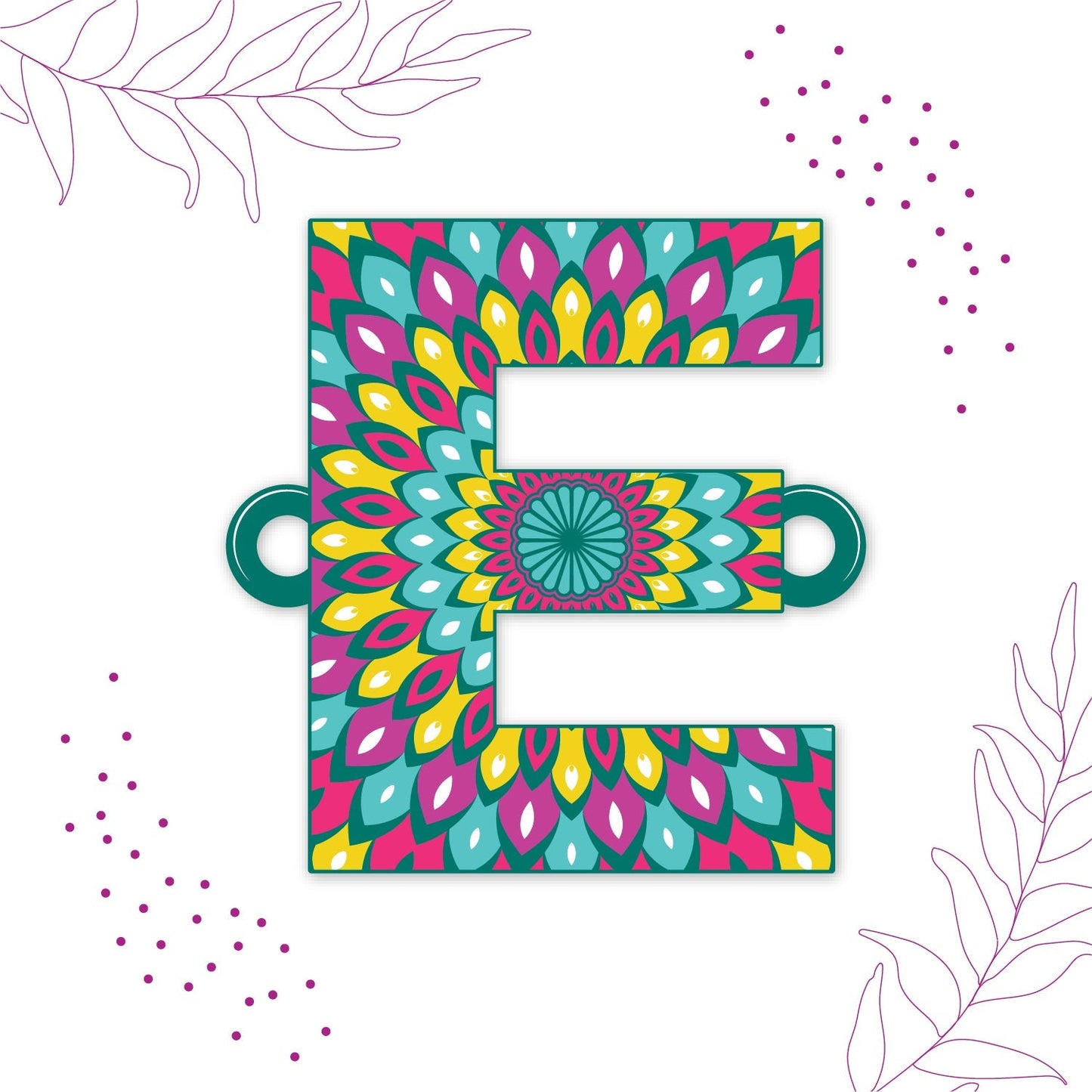 Indianvibez Alphabet E Wooden Rakhi - Kids Rakhi