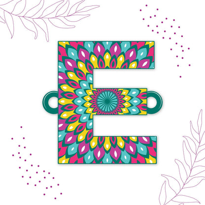 Indianvibez Alphabet E Wooden Rakhi - Kids Rakhi