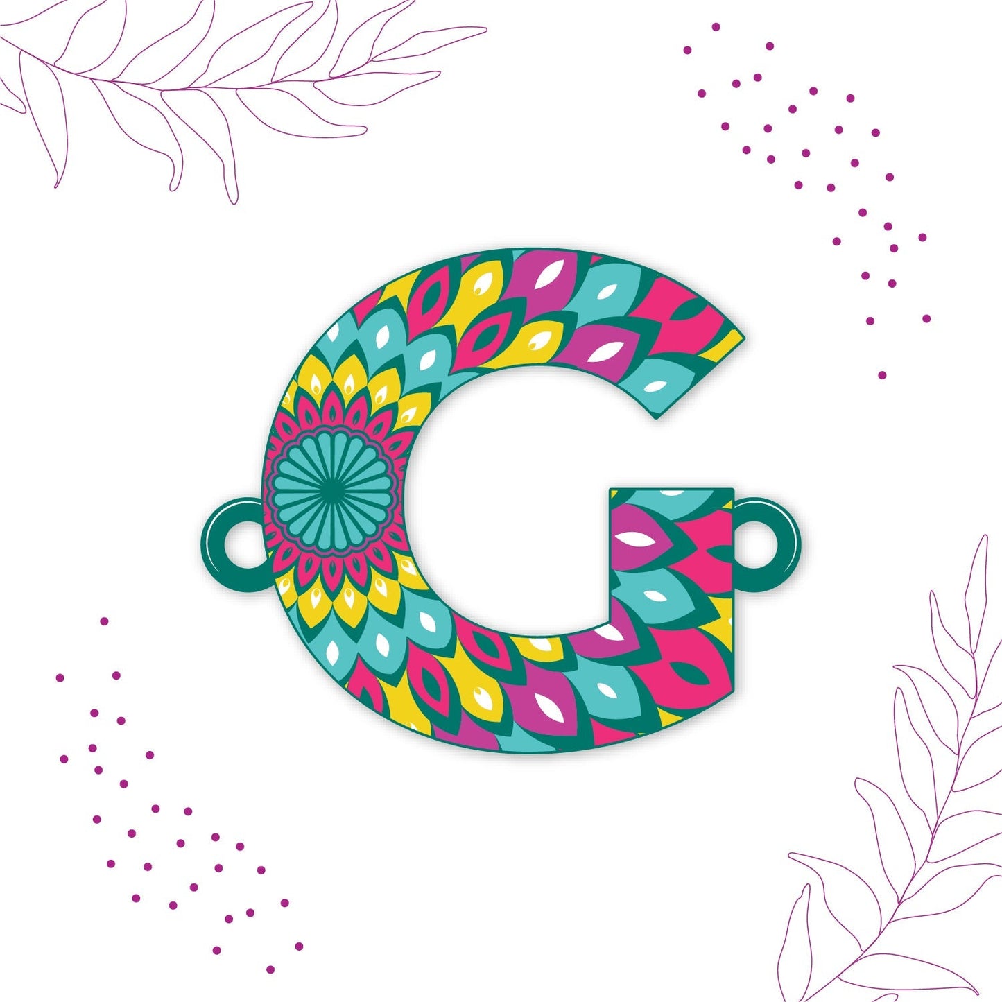 Indianvibez Alphabet G Wooden Rakhi - Kids Rakhi