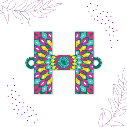 Indianvibez Alphabet H Wooden Rakhi - Kids Rakhi
