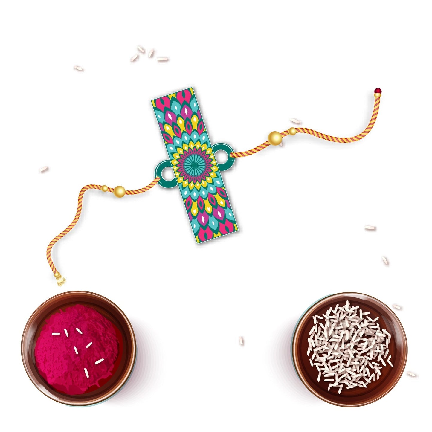 Indianvibez Alphabet J Wooden Rakhi - Kids Rakhi