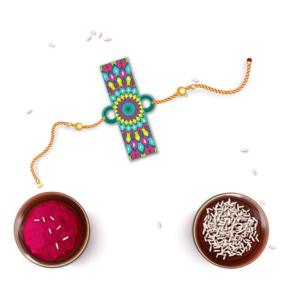 Indianvibez Alphabet J Wooden Rakhi - Kids Rakhi