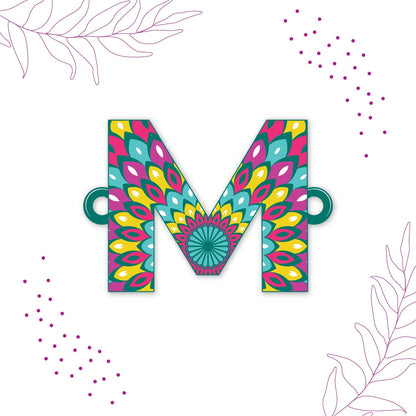 Indianvibez Alphabet M Wooden Rakhi - Kids Rakhi