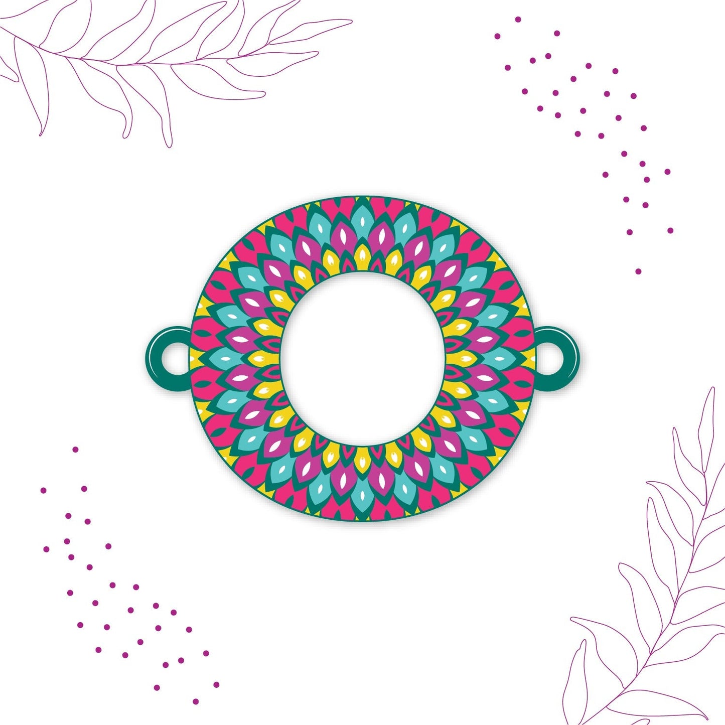 Indianvibez Alphabet O Wooden Rakhi - Kids Rakhi