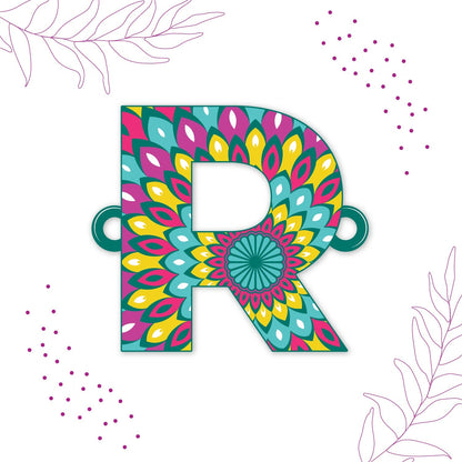 Indianvibez Alphabet R Wooden Rakhi - Kids Rakhi