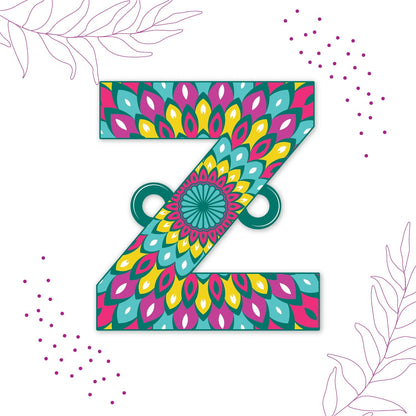 Indianvibez Alphabet Z Wooden Rakhi - Kids Rakhi