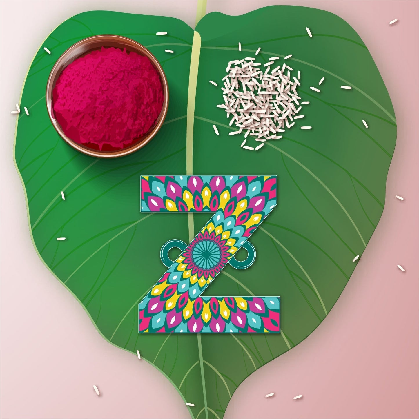 Indianvibez Alphabet Z Wooden Rakhi - Kids Rakhi