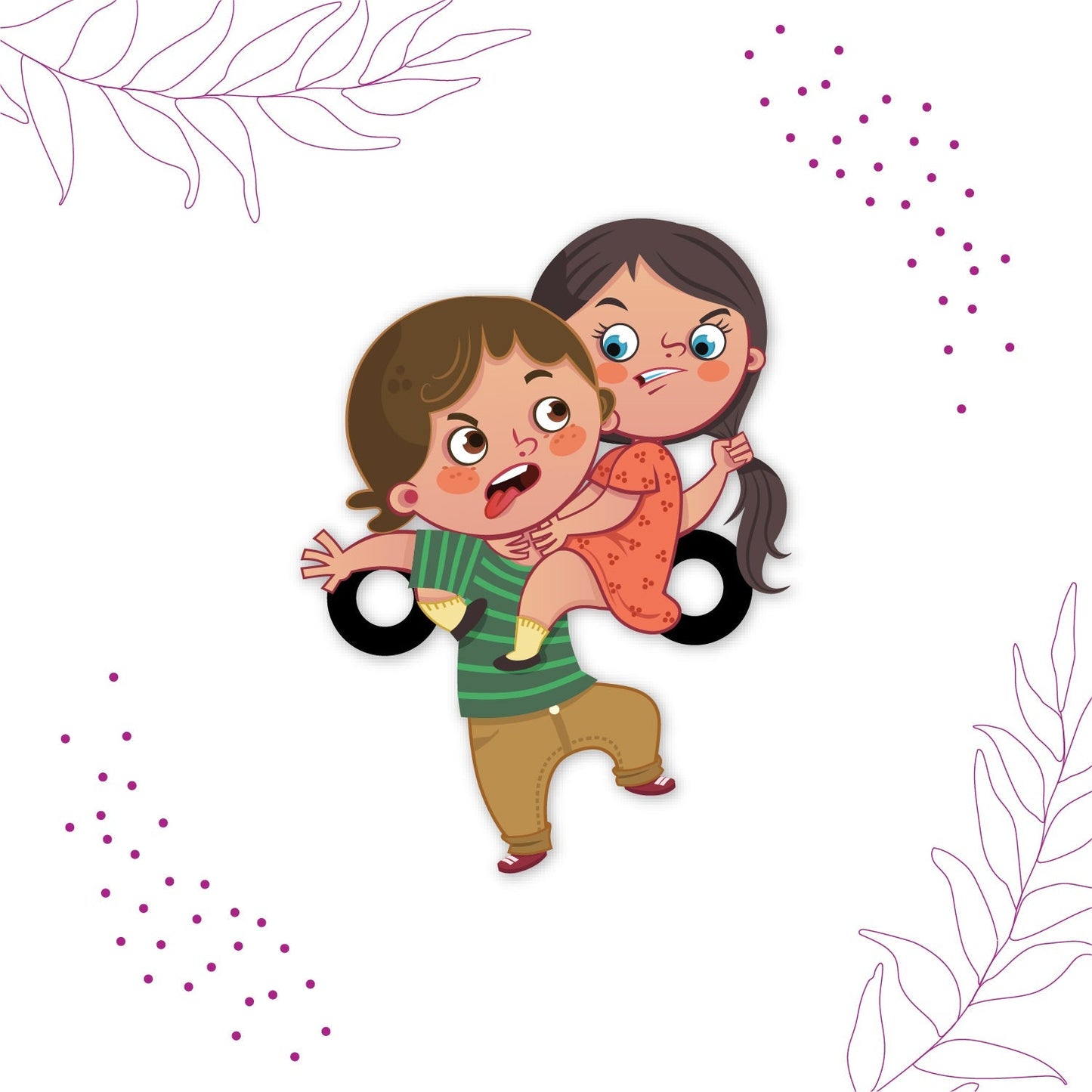 Indianvibez Annoying Brother Wooden Rakhi with Rudraksha, Funny & Quirky Rakhi for Bhaiya, Shop India - Kids Rakhi