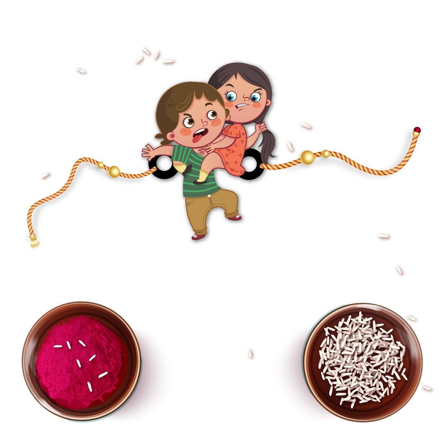 Indianvibez Annoying Brother Wooden Rakhi with Rudraksha, Funny & Quirky Rakhi for Bhaiya, Shop India - Kids Rakhi