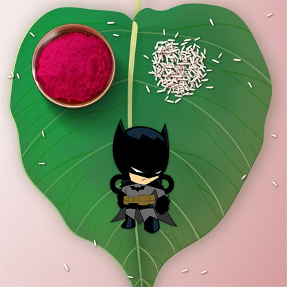 Indianvibez Batman Wooden Rakhi - Kids Rakhi