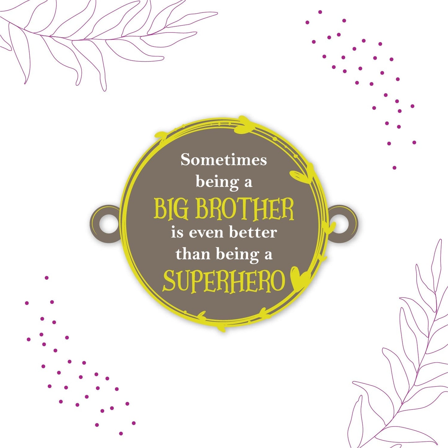 Indianvibez Big Brother Superhero Wooden Rakhi with Rudraksha, Unique Rakhi for Bhaiya, Shop India - Kids Rakhi