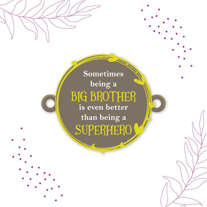 Indianvibez Big Brother Superhero Wooden Rakhi with Rudraksha, Unique Rakhi for Bhaiya, Shop India - Kids Rakhi