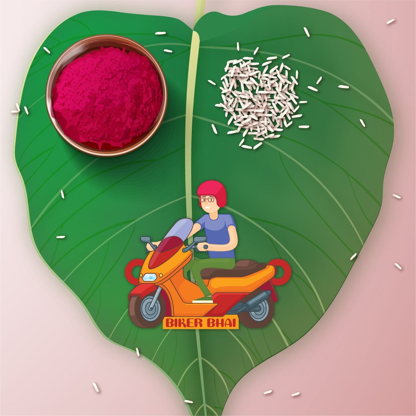 Indianvibez Biker Bhai Wooden Rakhi with Rudraksha, Motorcycle Rakhi for Bro, Shop India - Kids Rakhi