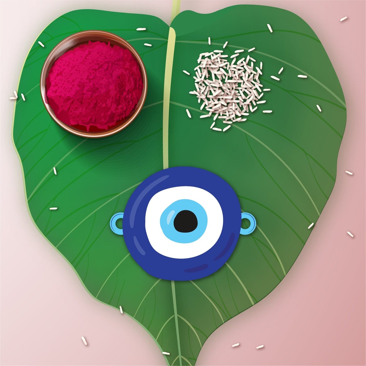 Indianvibez Evil Eye Rakhi with Rudraksha Thread, Rakhi for Brother - Kids Rakhi