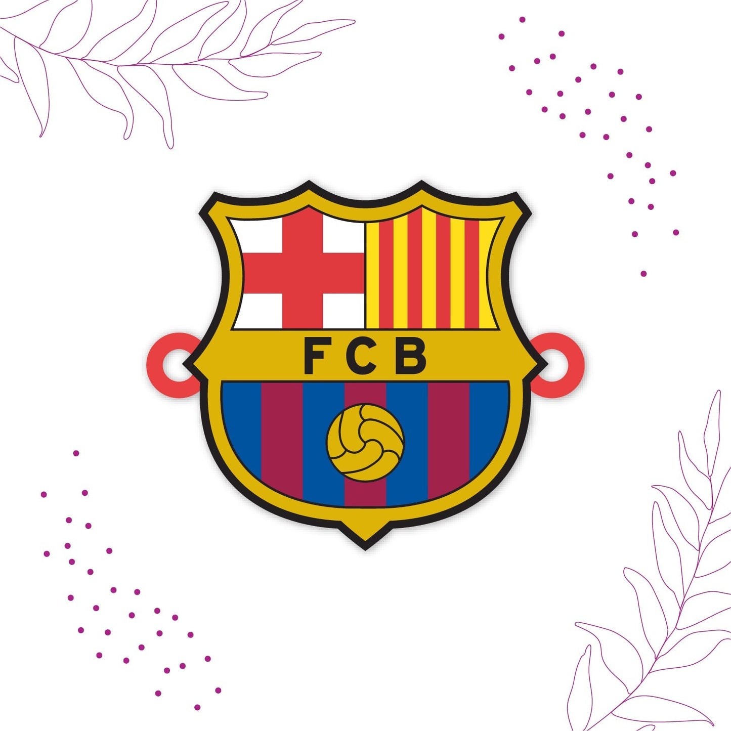 Indianvibez FC Barcelona Wooden Rakhi with Rudraksha, Barca Rakhi for Bro, Shop India - Kids Rakhi