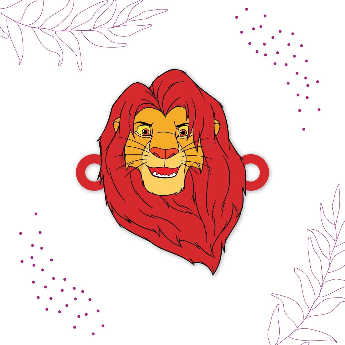 Indianvibez Mufasa Wooden Rakhi with Rudraksha, Lion King Rakhi for Brother, Shop India - Kids Rakhi