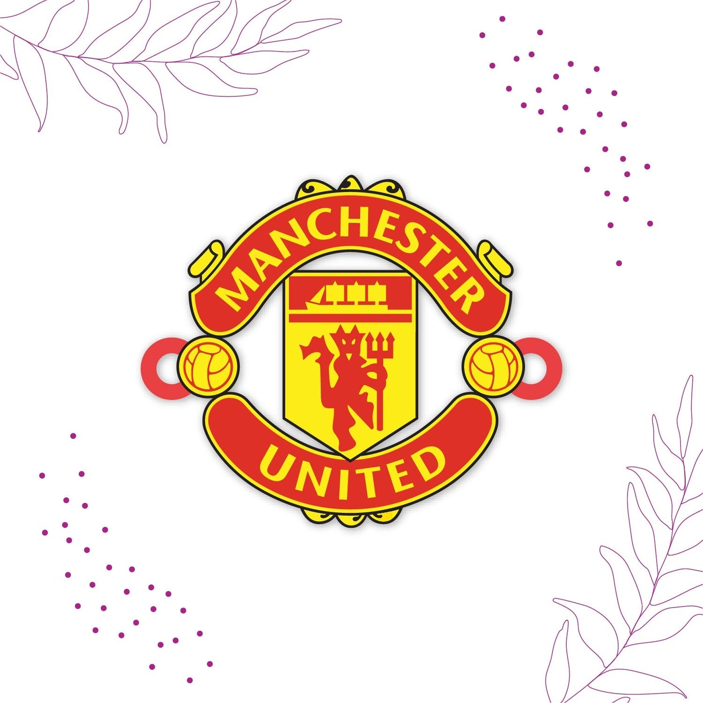 Indianvibez Manchester United Wooden Rakhi with Rudraksha, Football Rakhi for Bro, Shop India - Kids Rakhi