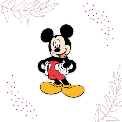 Indianvibez Mickey Wooden Rakhi with Rudraksha, Cartoon Rakhi for Brother, Shop India - Kids Rakhi