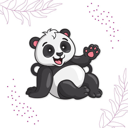 Indianvibez Panda Wooden Rakhi with Rudraksha, Cute Animal Rakhi for Brother, Shop India - Kids Rakhi