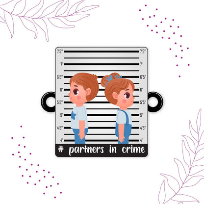 Indianvibez Partners in Crime Rakhi Wooden Rakhi for brother with Rudraksha Thread - Kids Rakhi