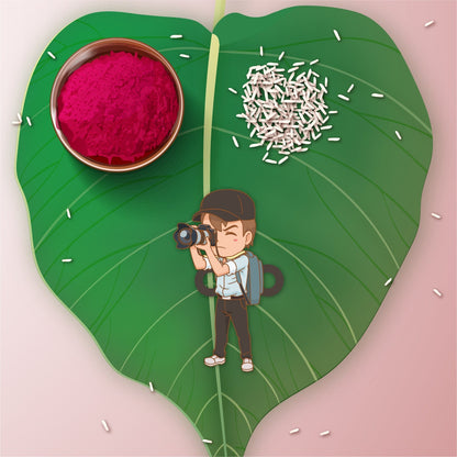Indianvibez Photographer Bhai Wooden Rakhi with Rudraksha, Hobby Rakhi for Brother, Shop India - Kids Rakhi