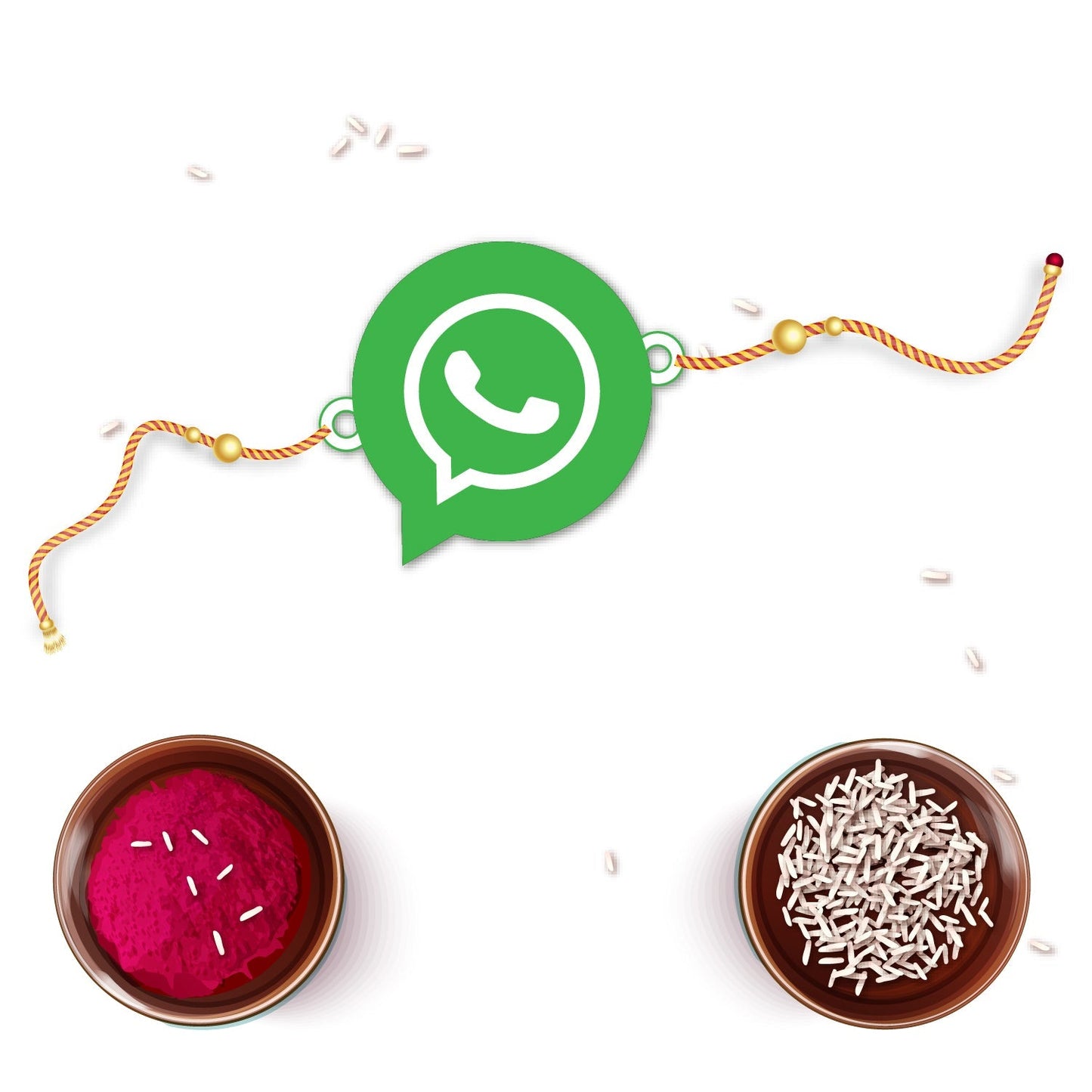 Indianvibez Whatsapp Chat Wala Bhai Wooden Rakhi with Rudraksha, Trendy Rakhi for Bro, Shop India - Kids Rakhi