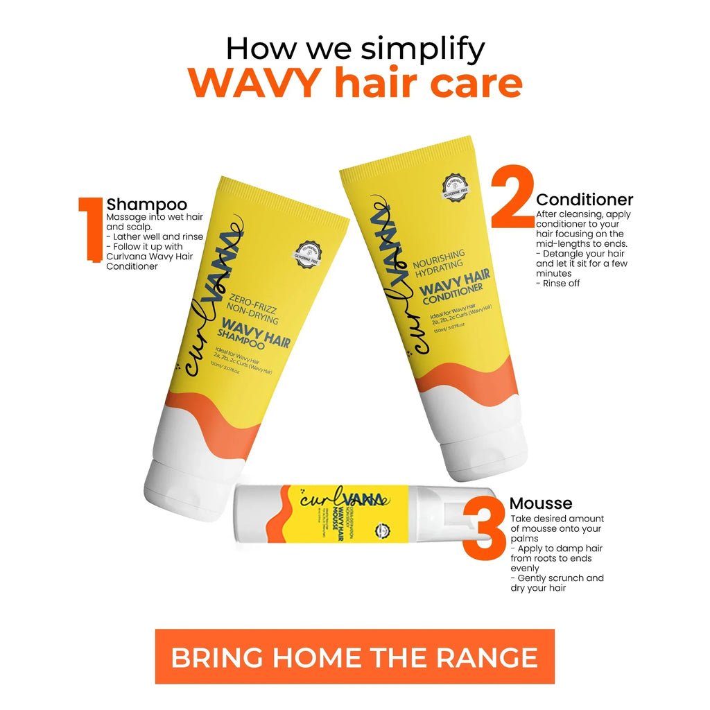 ThriveCo Curlvana Wavy Hair Care Range with Shampoo + Conditioner + & Mousse