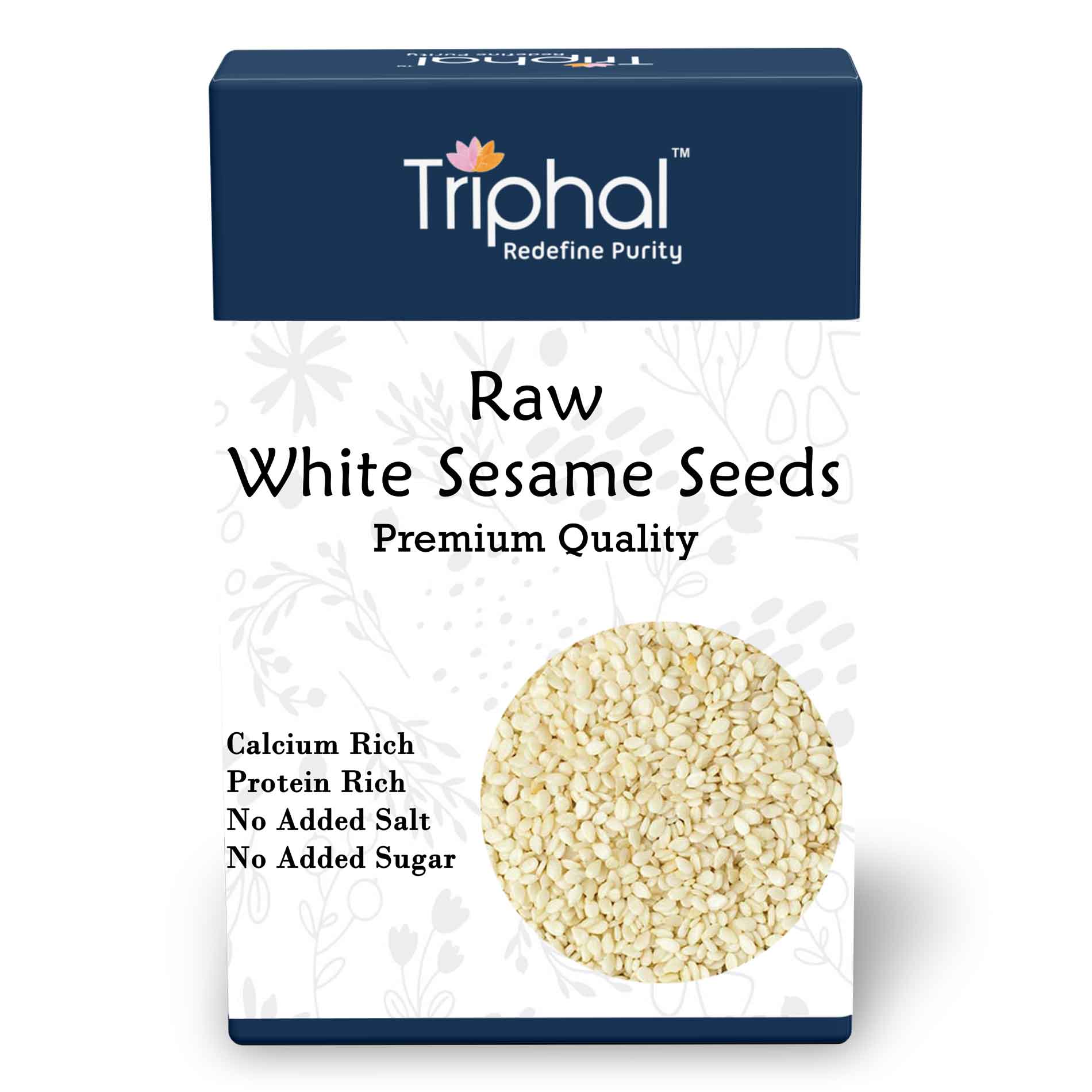 Triphal Raw White Sesame Seeds