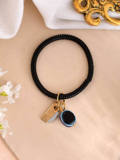VOJ Women Black Color stainless steel Bracelet