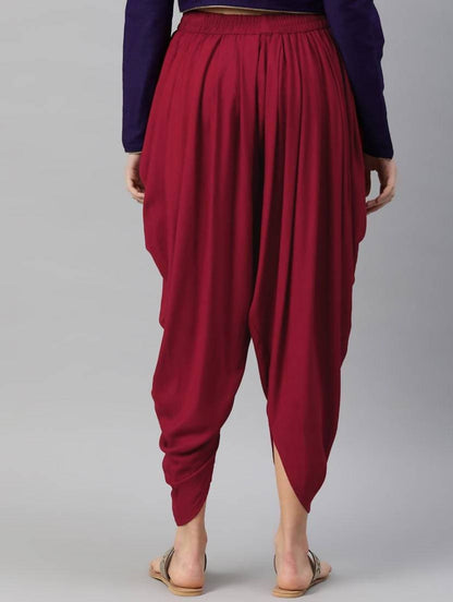 Cheera Women’s Maroon Dhoti Pant CH08D