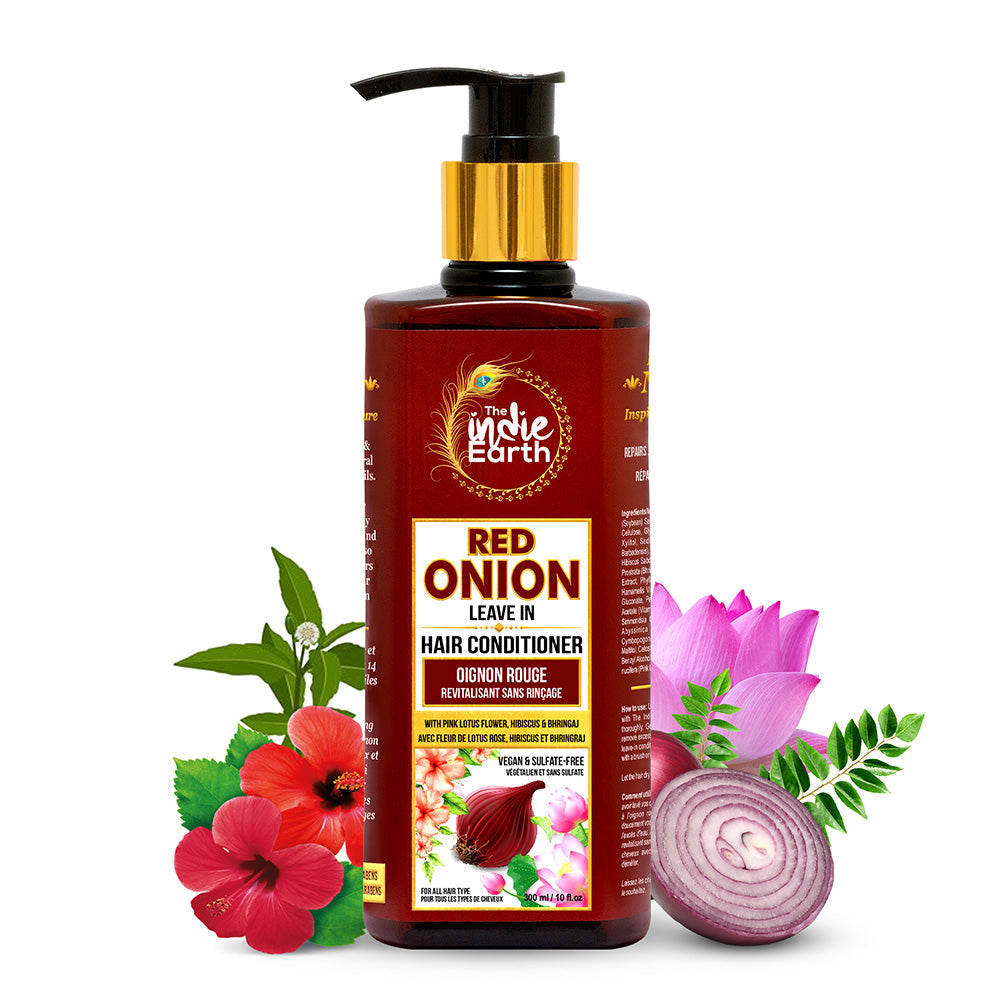 The Indie Earth Red Onion Leave-in Hair Conditioner - 300 ml