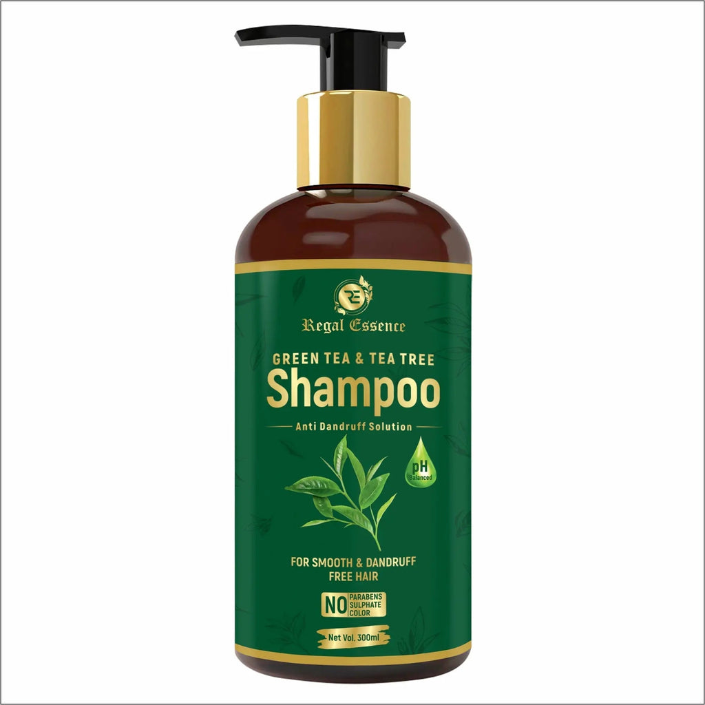 Regal Essence Green Tea & Tea Tree Anti Dandruff Shampoo For Itchy Scalp - 300 ml