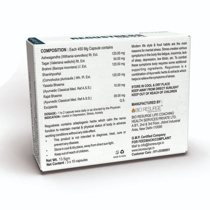 Bio Resurge Regustress Capsules for Anxiety - 30 Capsules