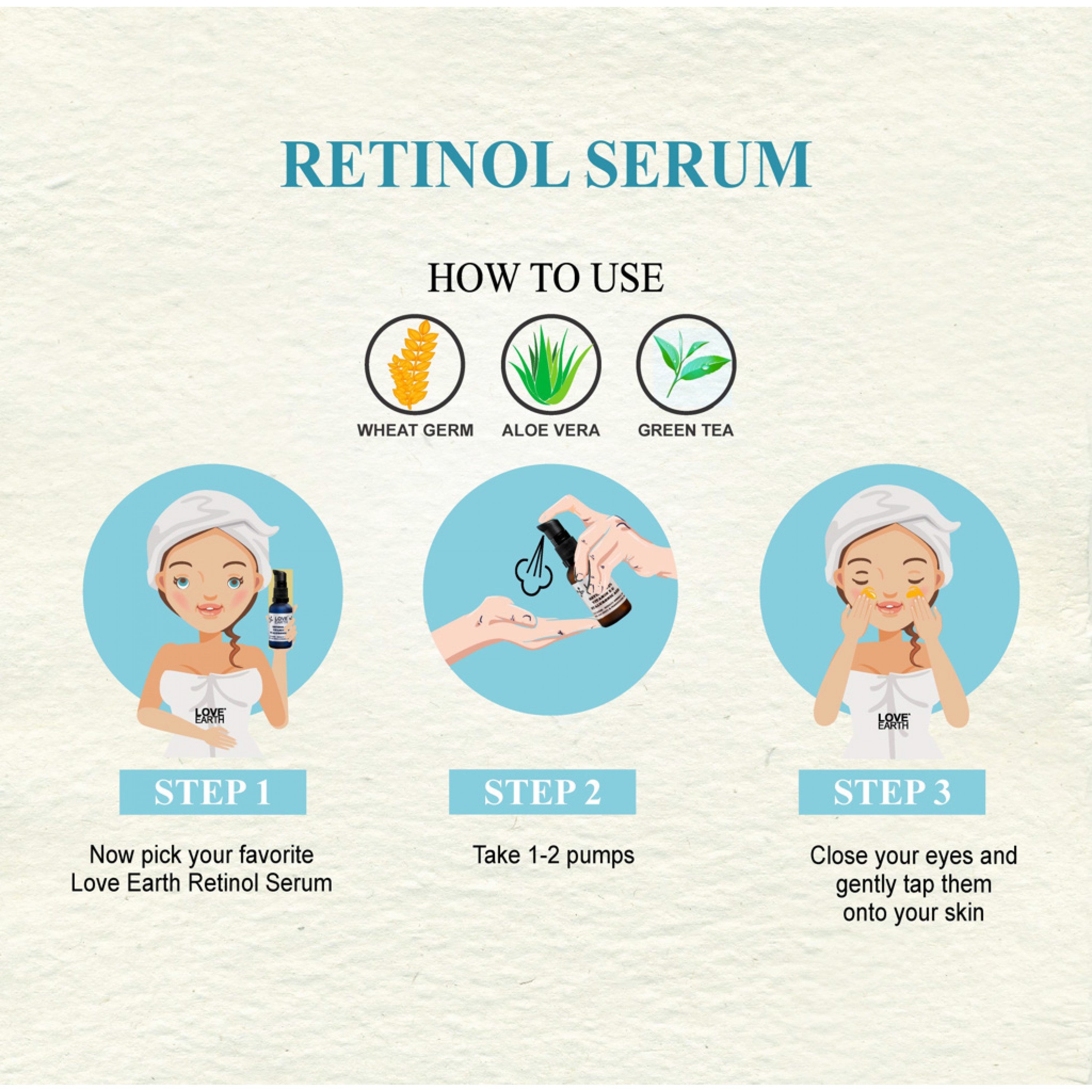 Love Earth Retinol 2.5% Vitamin E & Hyaluronic Acid – Face Serum - 30 ml