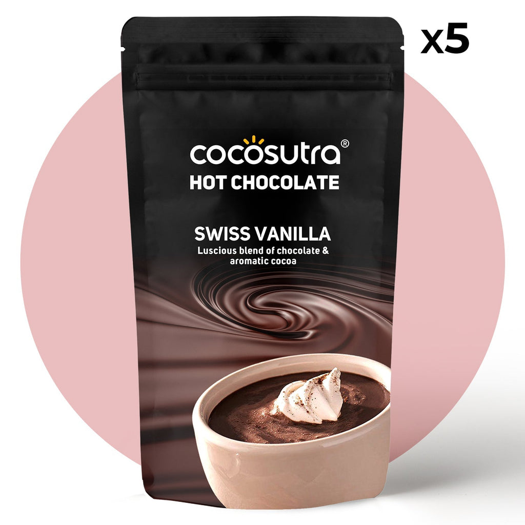 Cocosutra Return Gift Hamper 5 Packs of Hot Chocolate Mix -100 g Each