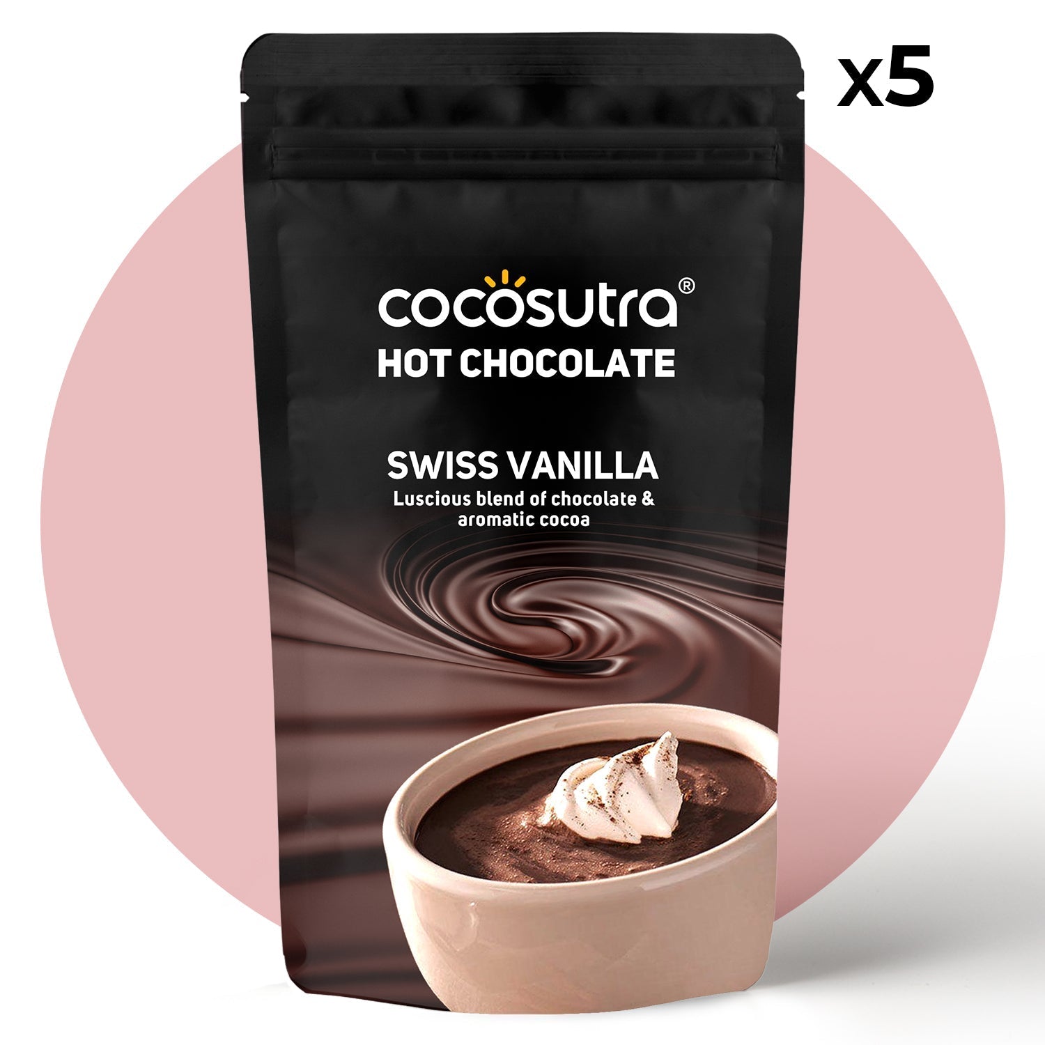 Cocosutra Return Gift Hamper 5 Packs of Hot Chocolate Mix -100 g Each