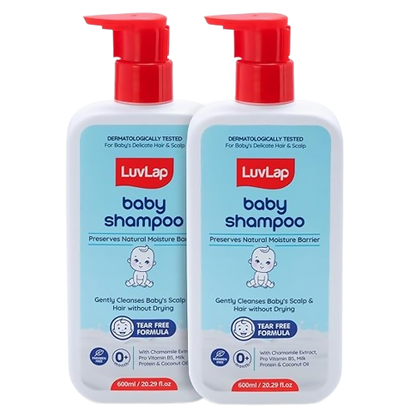 LuvLap Milky Soft Baby Shampoo with Milk Protein, Vitamin E & Coconut Oil, Shea Butter & Chamomile
