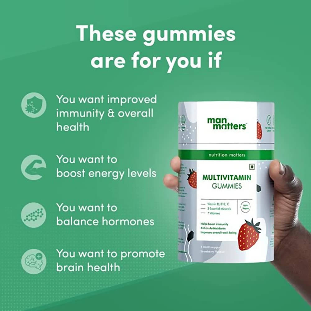 Man Matters Multivitamin Gummies For Men Strawberry Flavor - 60 gummies