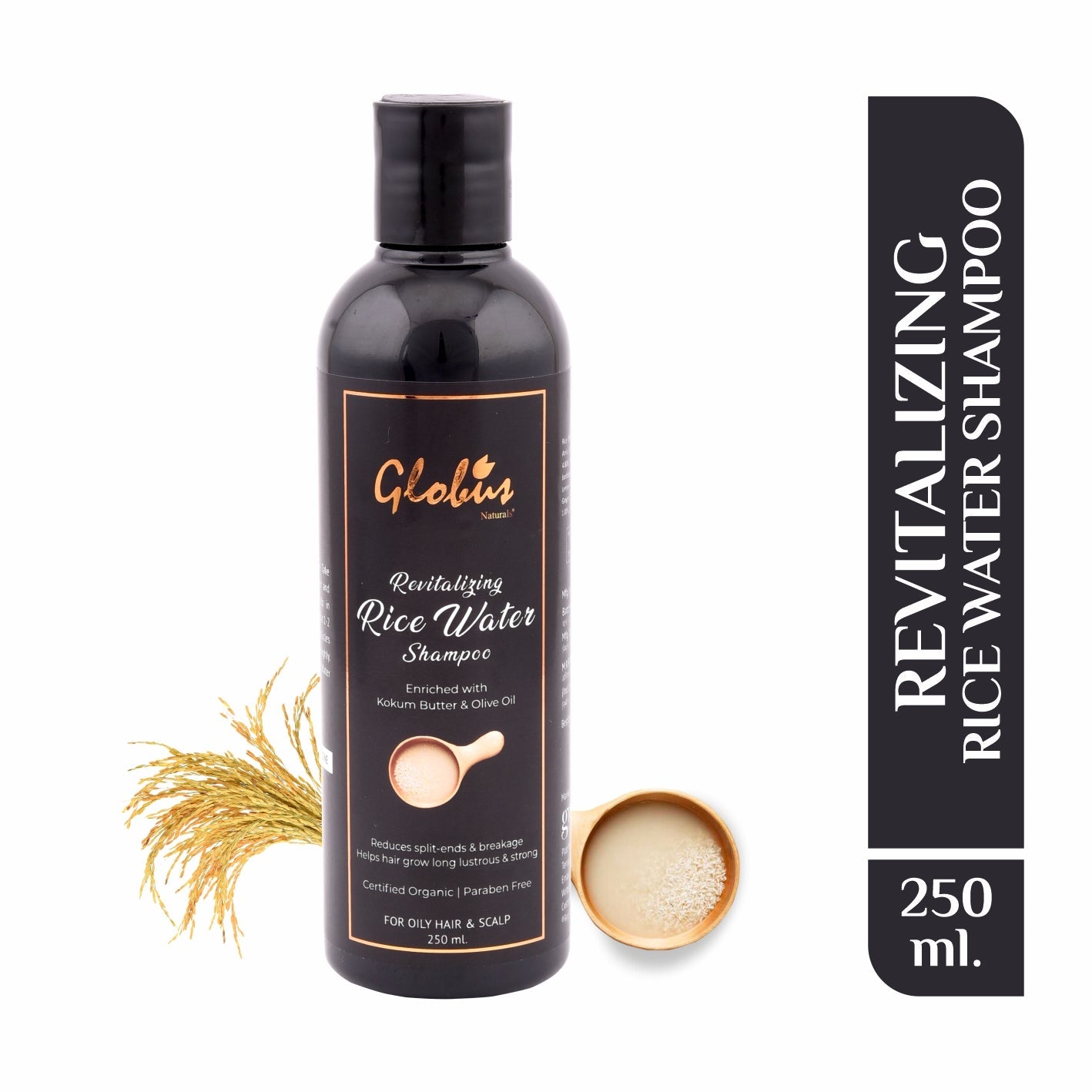 Globus Naturals Revitalizing Rice Water Shampoo - 250 ml