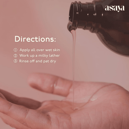 Asaya Deep Moisture Bath & Shower Oil Rejuvenates & Hydrates For All Skin Types