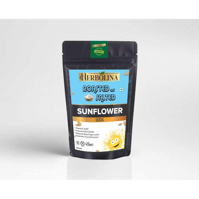 Herbolina Roasted And Salted Sunflower Seeds - 150 gms