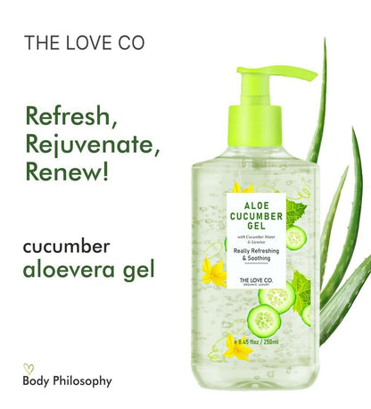 The Love Co. Cucumber Aloe Vera Gel For Face