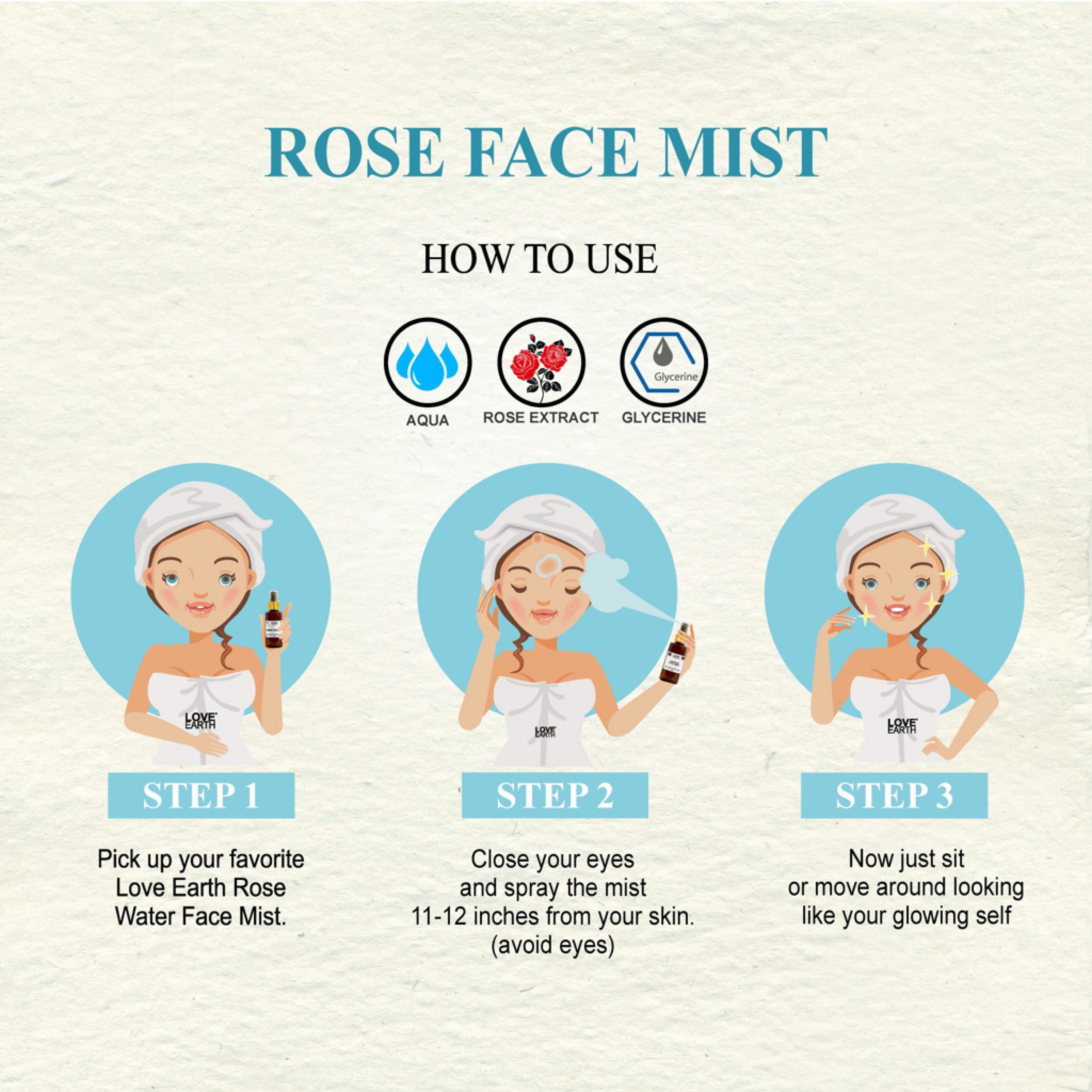 Love Earth Rose Water - 100 ml