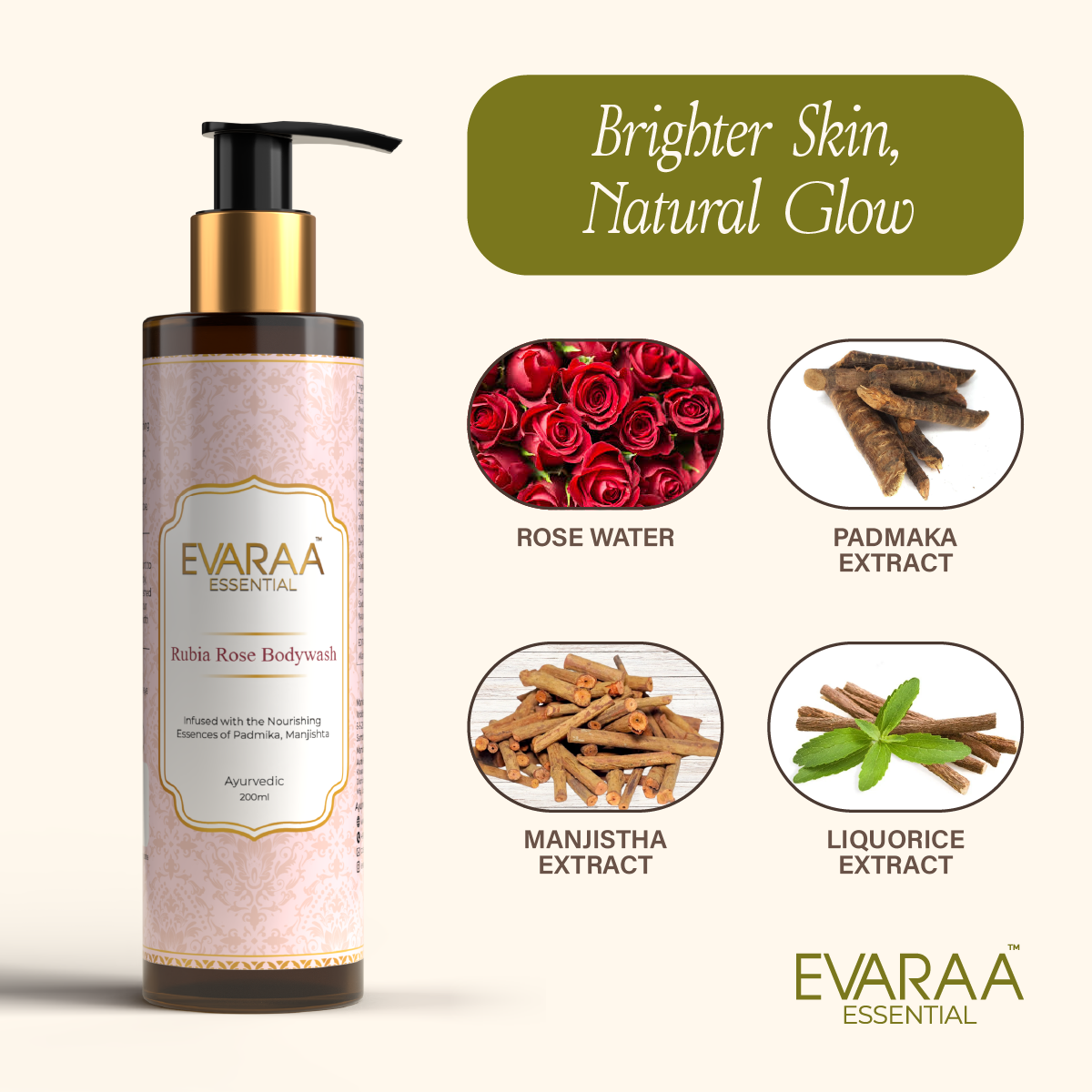 Evaraa Essential Rubia Rose Bodywash
