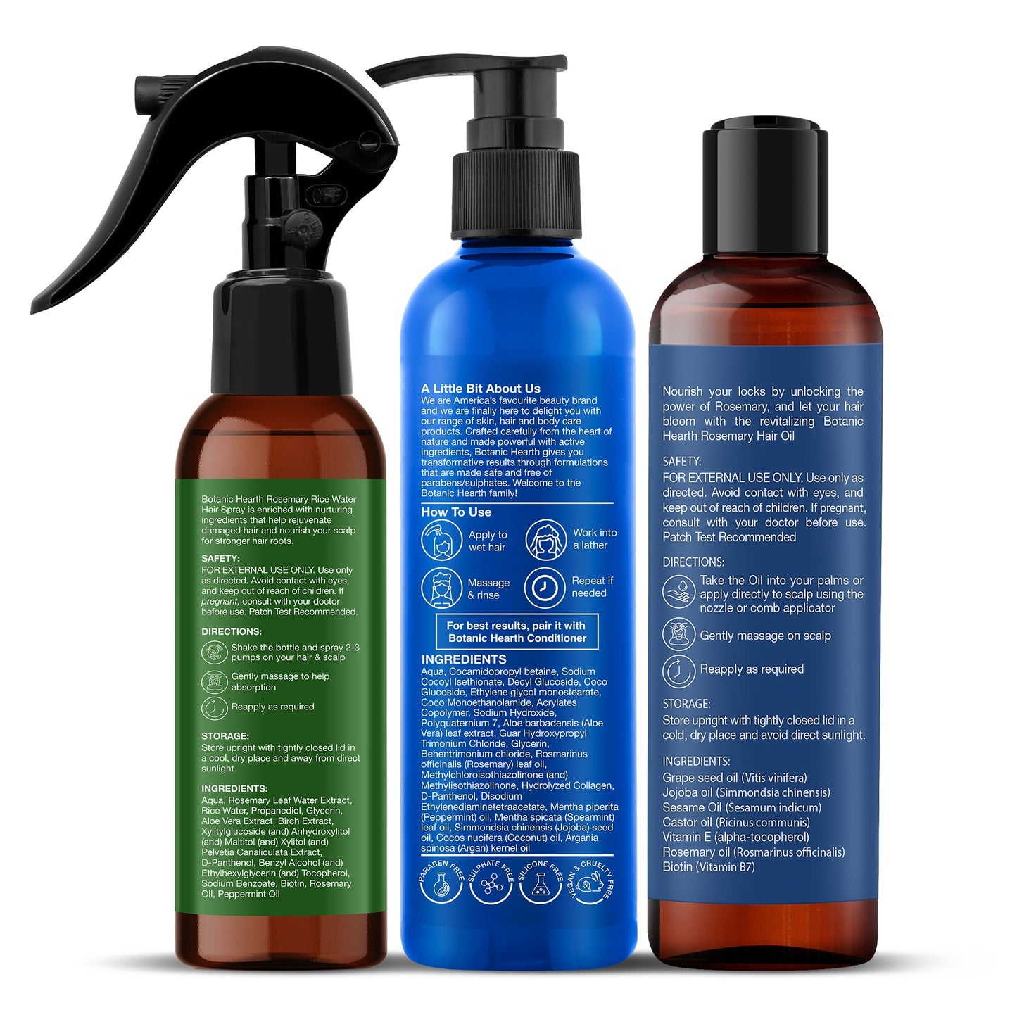 Botanic Hearth Rosemary 3-Step Hair Care Trio